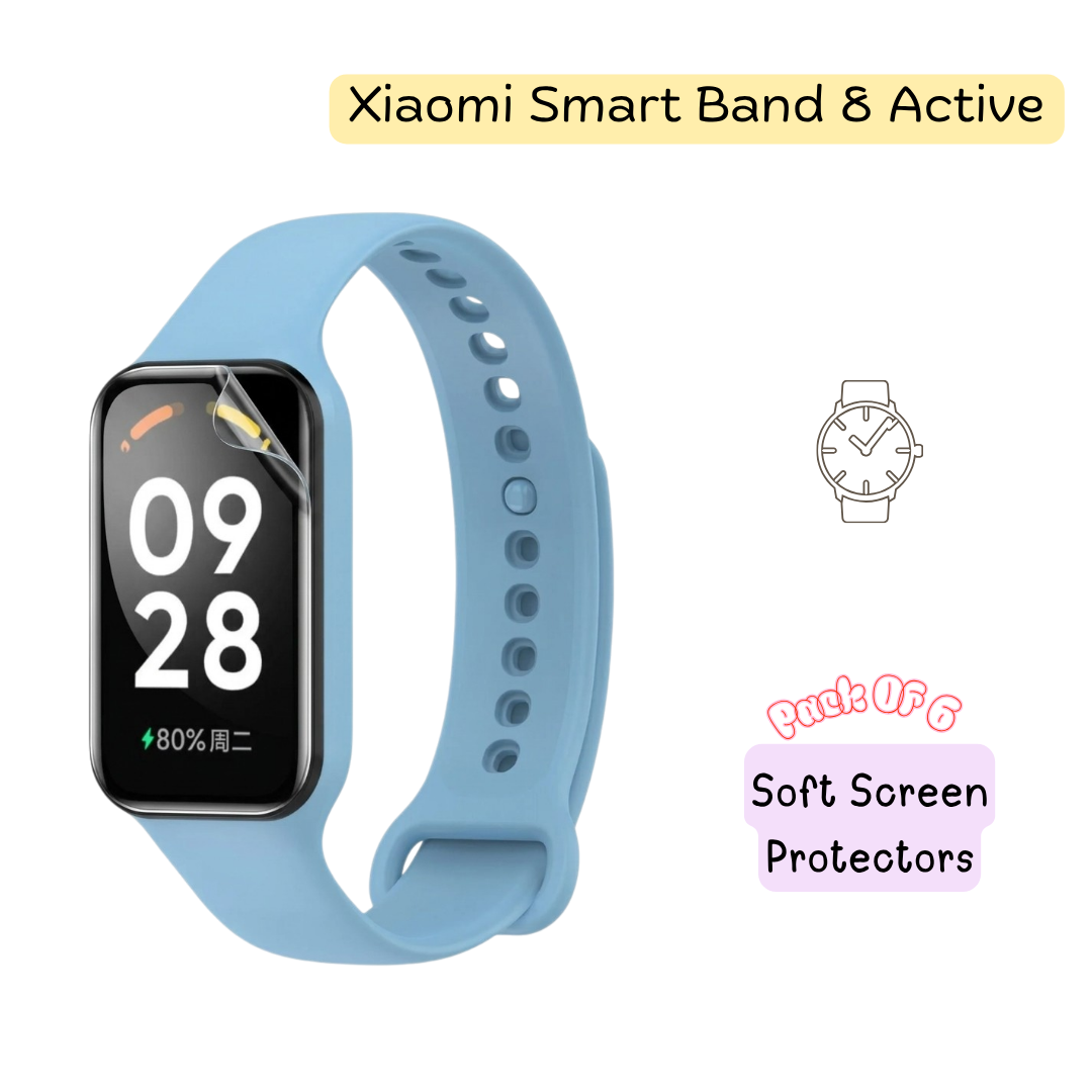 Xiaomi Smart Band 8 Active Hydrogel Screen Protector – Pack of 6