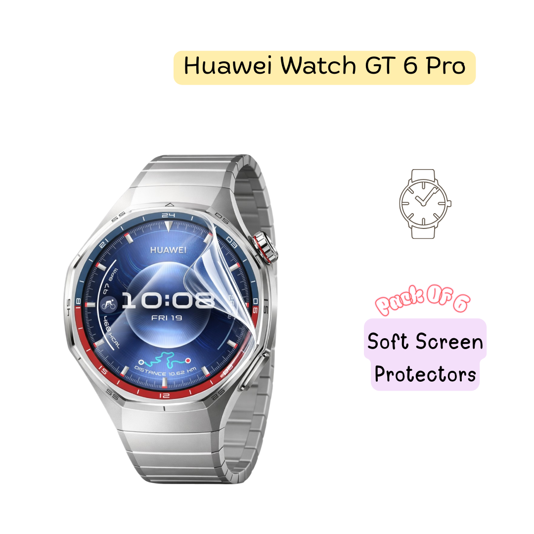 Huawei Watch GT 6 Pro Hydrogel Screen Protector – Pack of 6