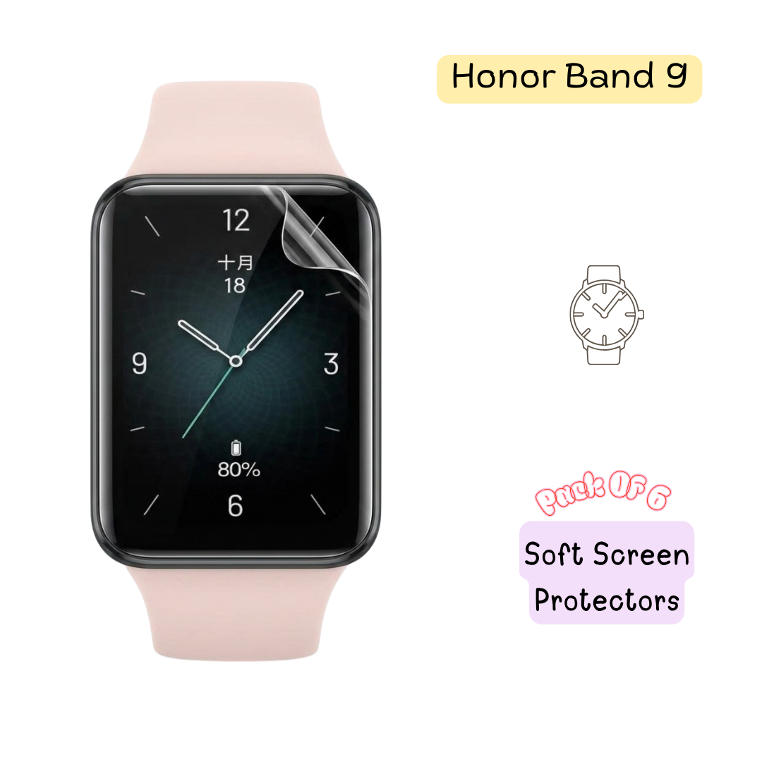 HONOR Band 9 Hydrogel Screen Protector – Pack of 6