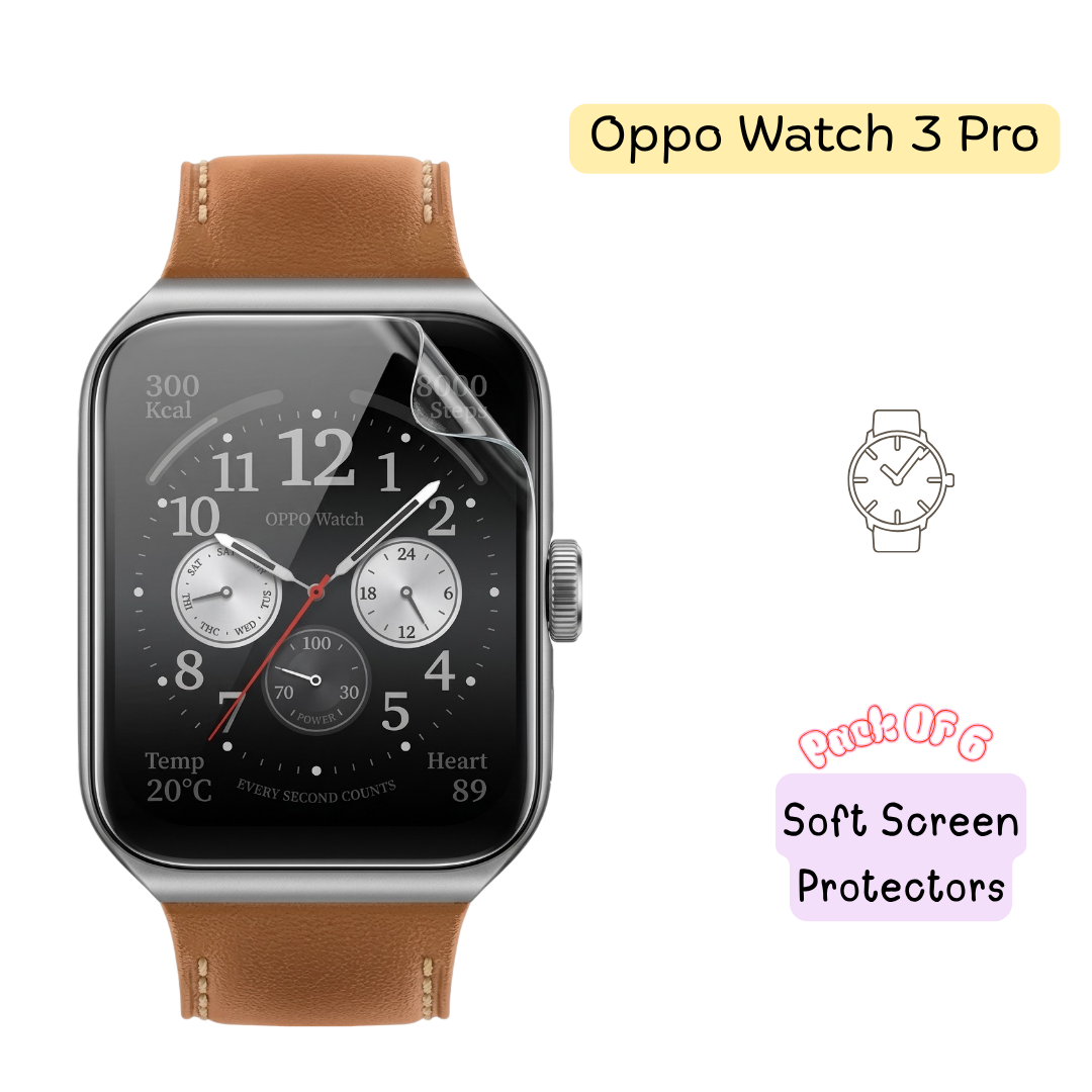 OPPO Watch 3 Pro Hydrogel Screen Protector - Pack of 6