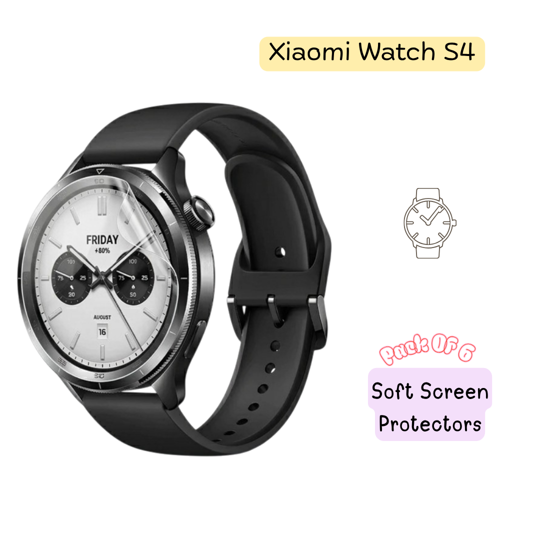 Xiaomi Watch S4 Hydrogel Screen Protector – Pack of 8