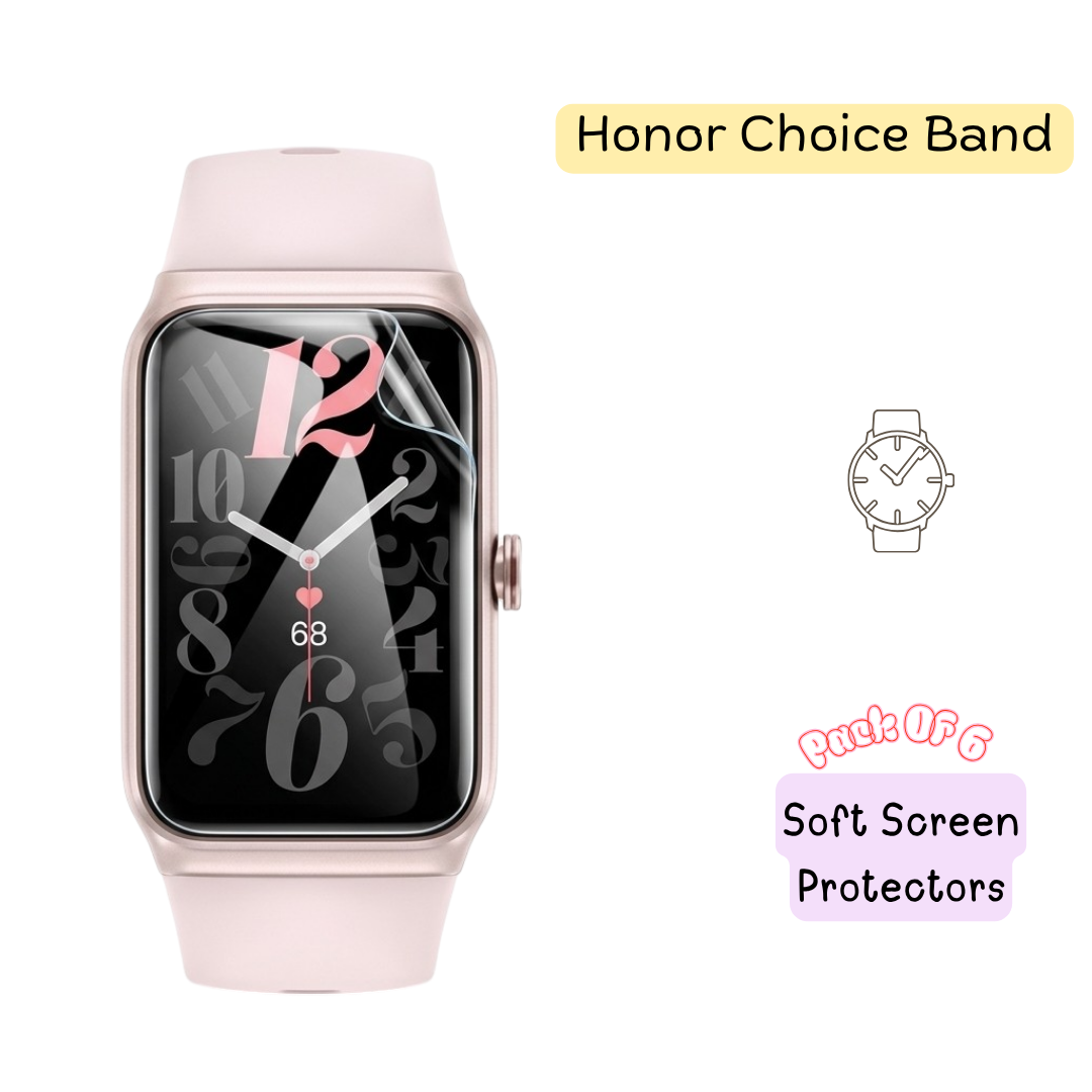 HONOR CHOICE Band Hydrogel Screen Protector – Pack of 6