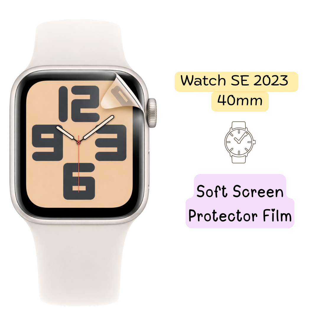 Apple Watch SE 2023 40mm Hydrogel Screen Protector – Pack of 8