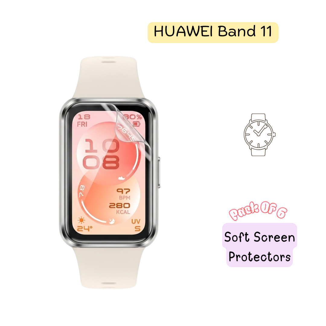 Huawei Band 11 Hydrogel Screen Protector – Pack of 6