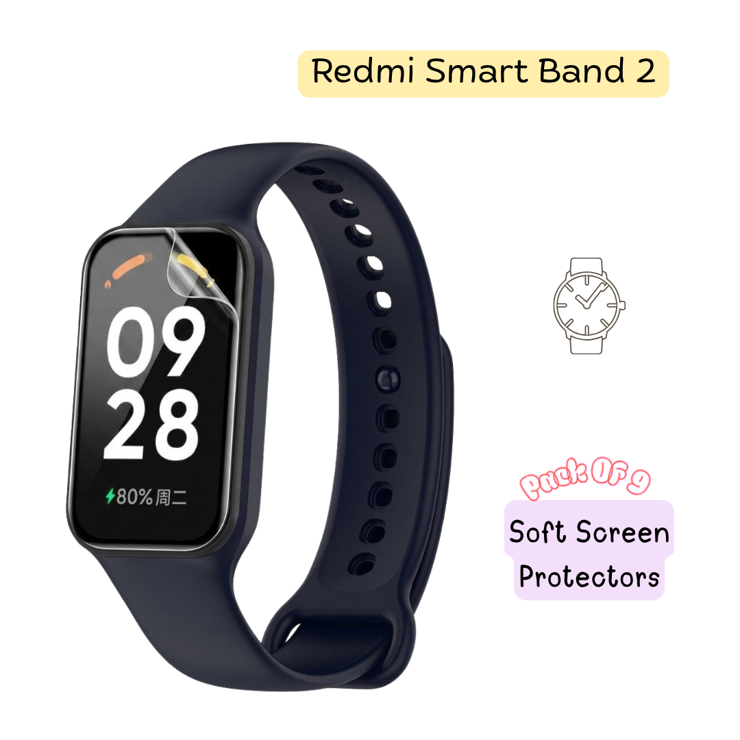 Redmi Smart Band 2 Hydrogel Screen Protector – Pack of 9