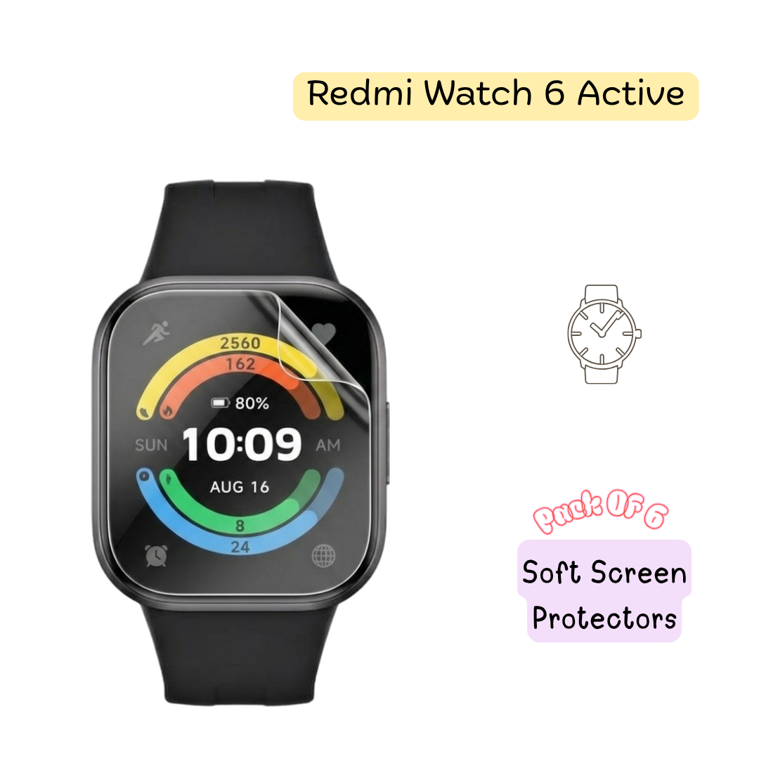 Redmi Watch 6 Active Hydrogel Screen Protector – Pack of 6