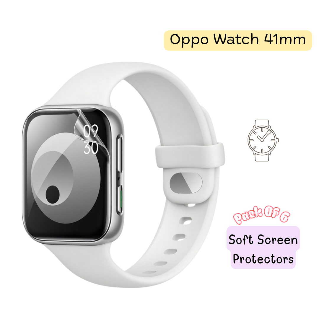 OPPO Watch 41mm Hydrogel Screen Protector - Pack of 6
