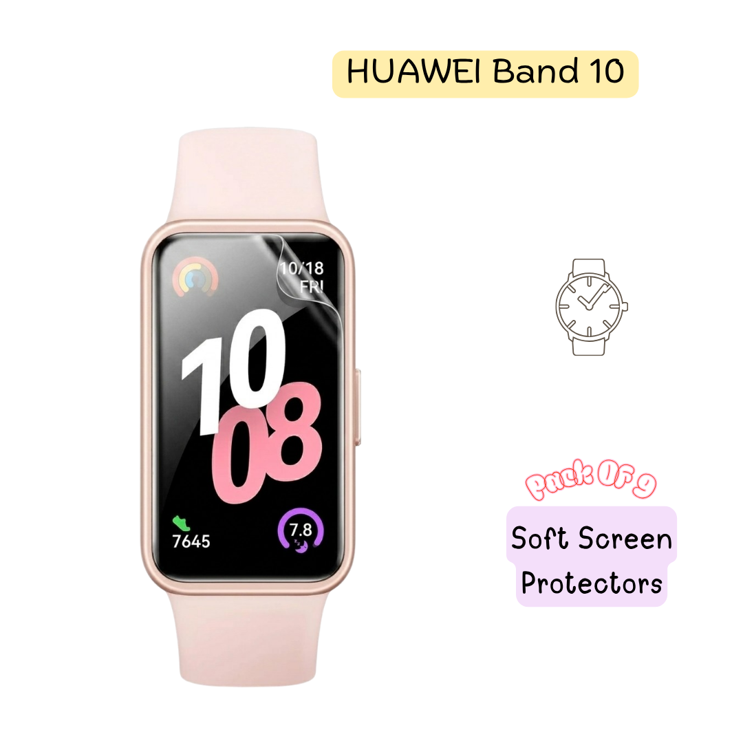 Huawei Band 10 Hydrogel Screen Protector - Pack of 9