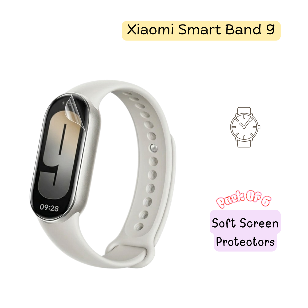 Xiaomi Smart Band 9 Hydrogel Screen Protector - Pack of 6