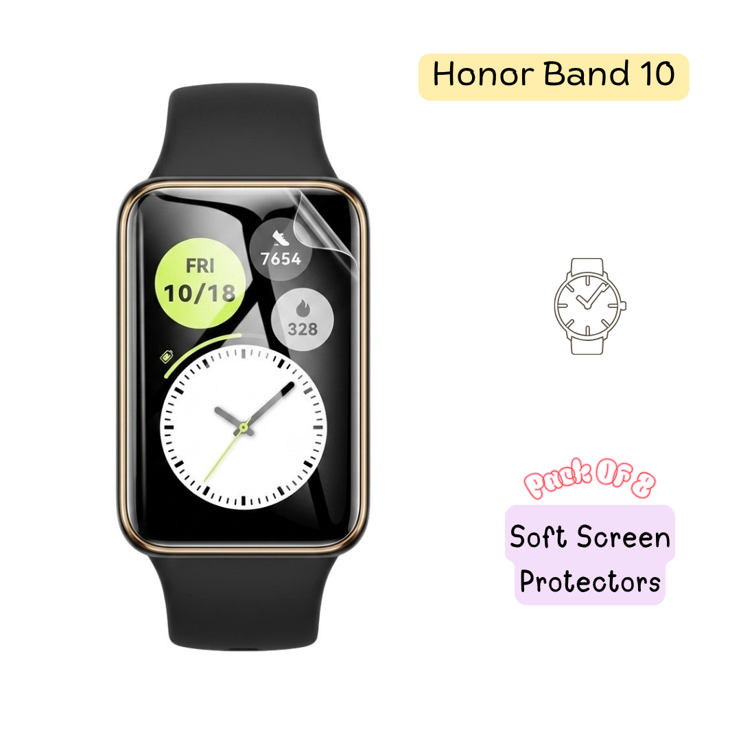 HONOR Band 10 Hydrogel Screen Protector - Pack of 8