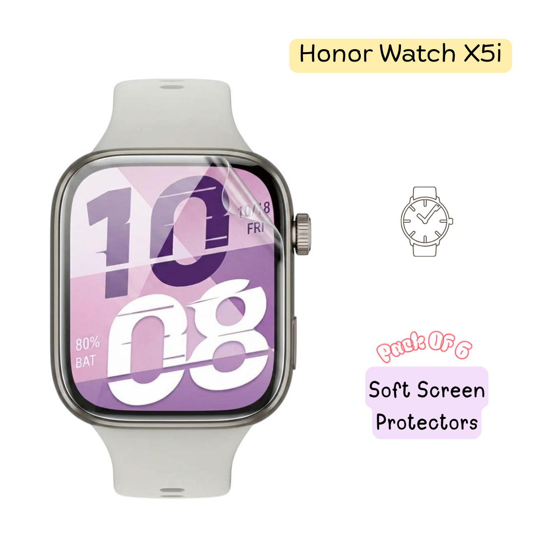 HONOR Watch X5i Hydrogel Screen Protector - Pack of 6