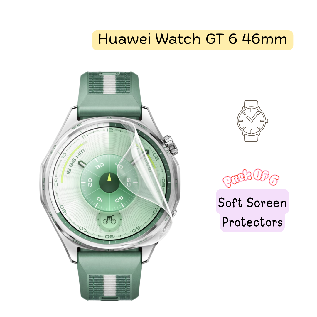 Huawei Watch GT 6 46mm Hydrogel Screen Protector - Pack of 6