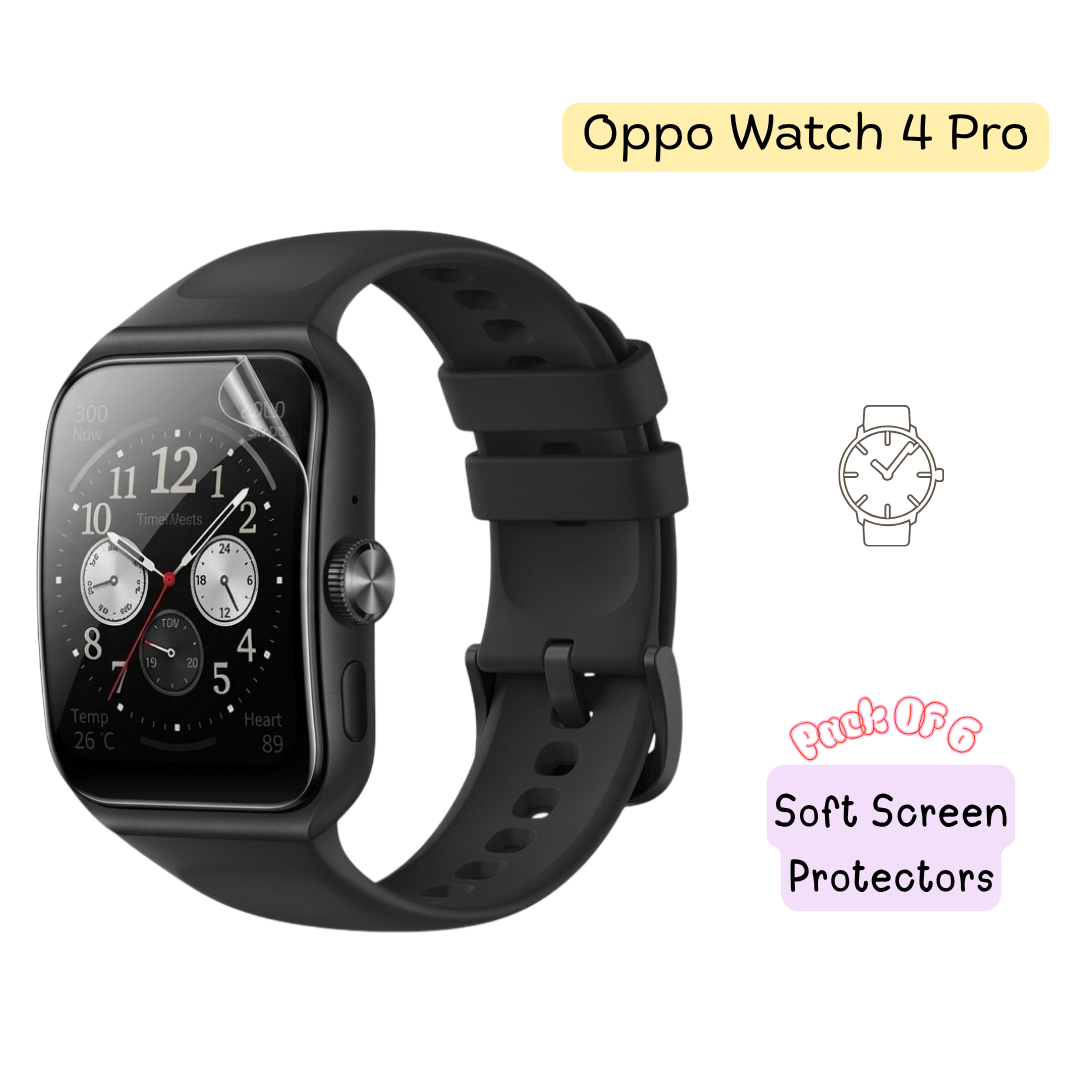 OPPO Watch 4 Pro Hydrogel Screen Protector - Pack of 6