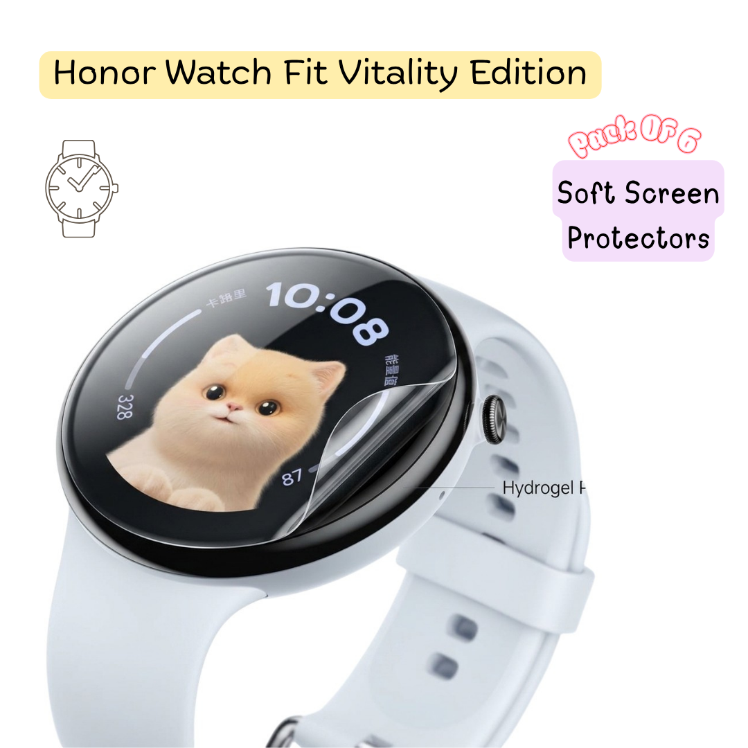 HONOR Watch Fit Vitality Edition Hydrogel Screen Protector - Pack of 6