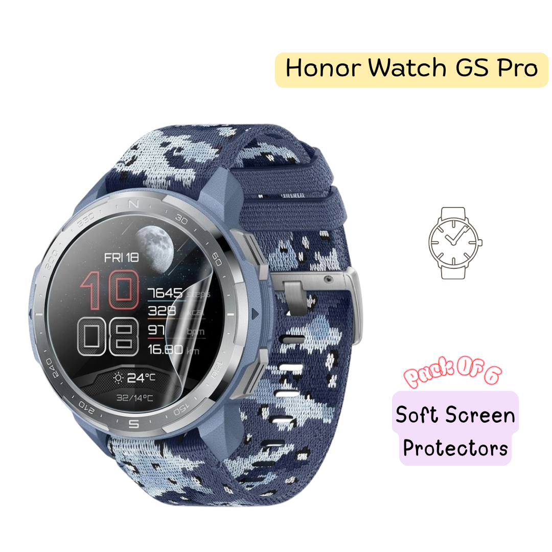 HONOR Watch GS Pro Hydrogel Screen Protector – Pack of 6