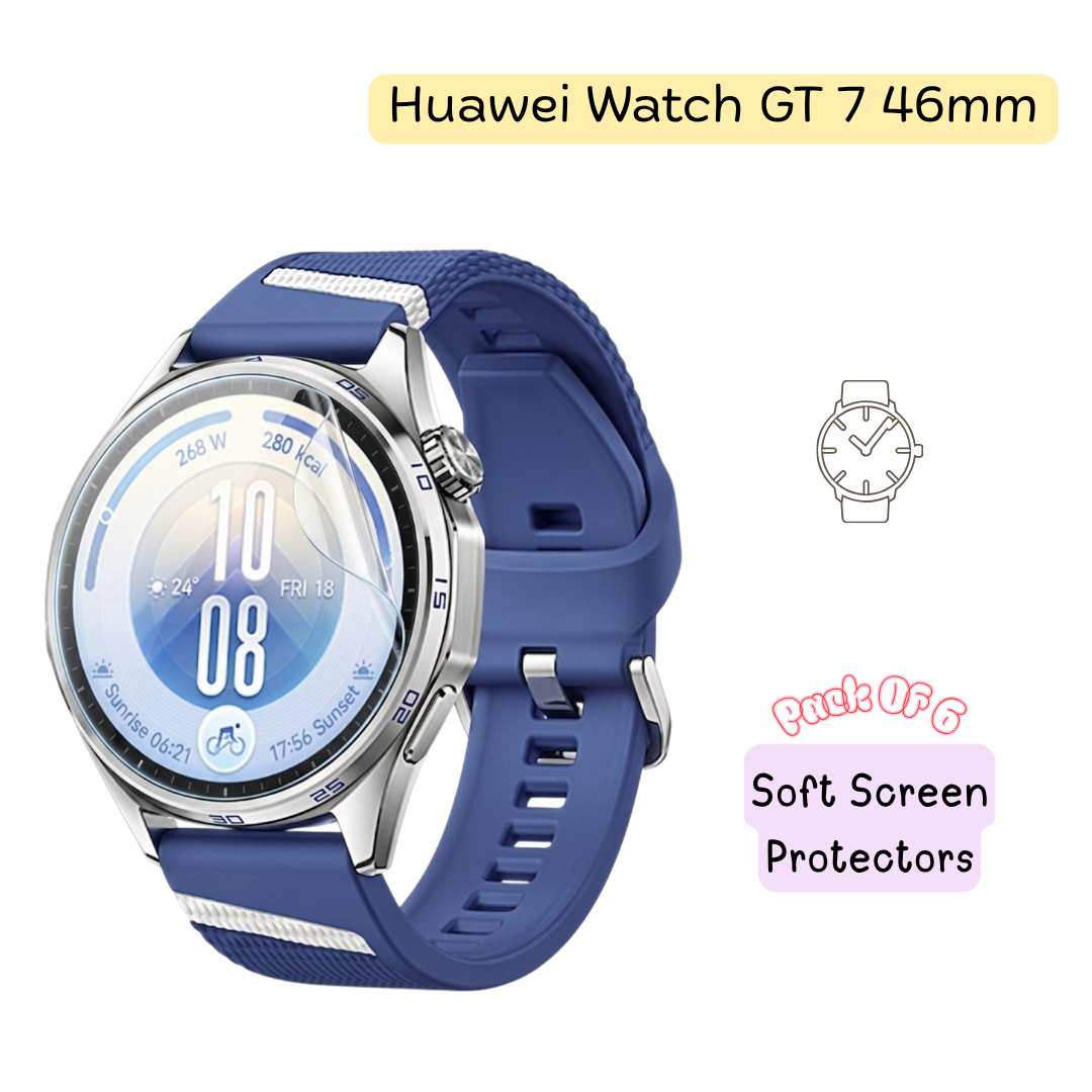 Huawei Watch GT 7 46mm Hydrogel Screen Protector – Pack of 6