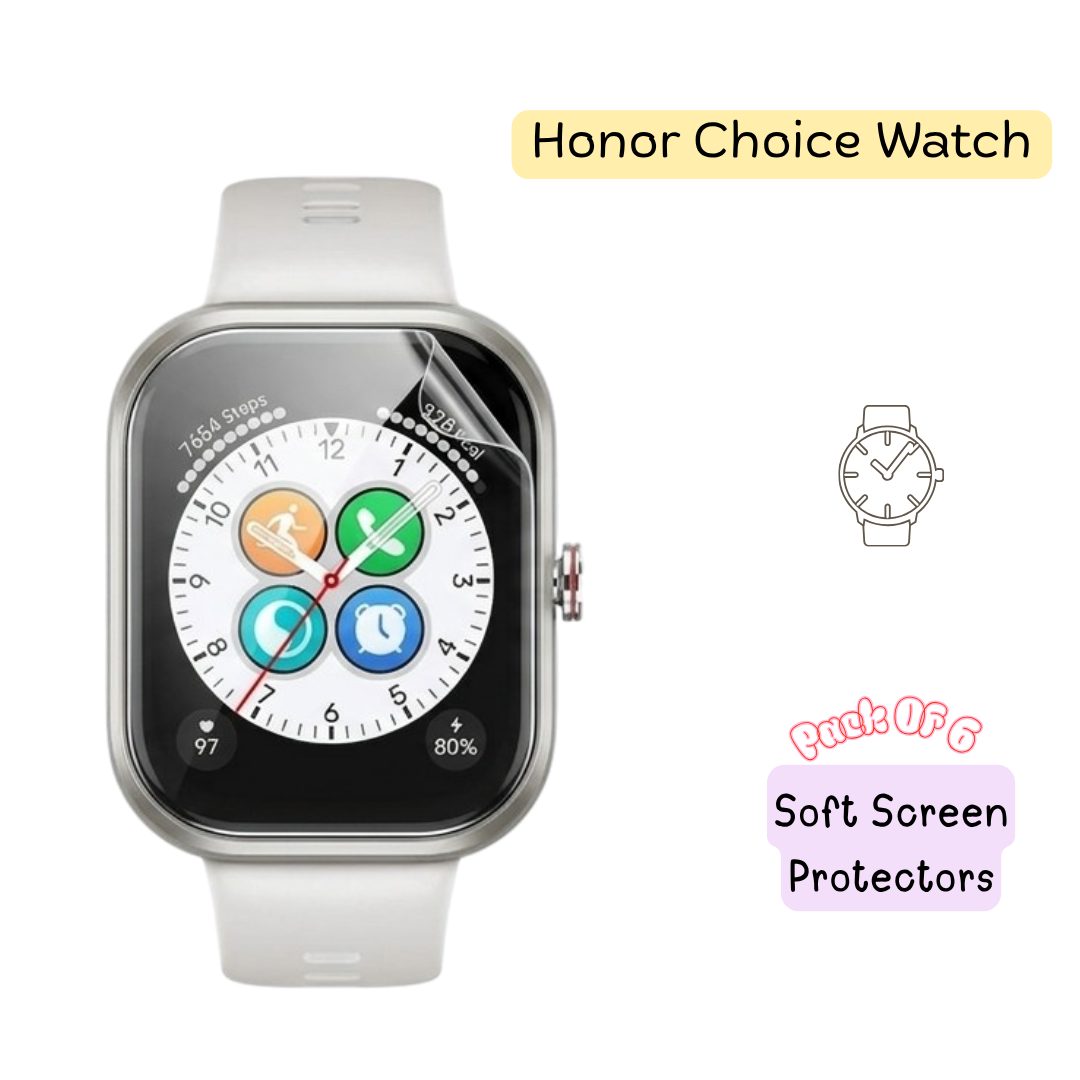 HONOR CHOICE Watch Hydrogel Screen Protector - Pack of 6