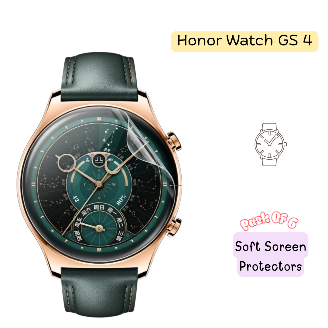 HONOR Watch GS 4 Hydrogel Screen Protector – Pack of 6