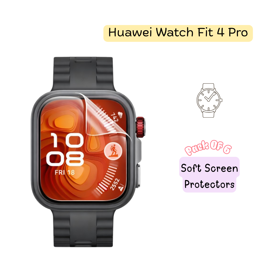 Huawei Watch Fit 4 Pro Hydrogel Screen Protector - Pack of 6