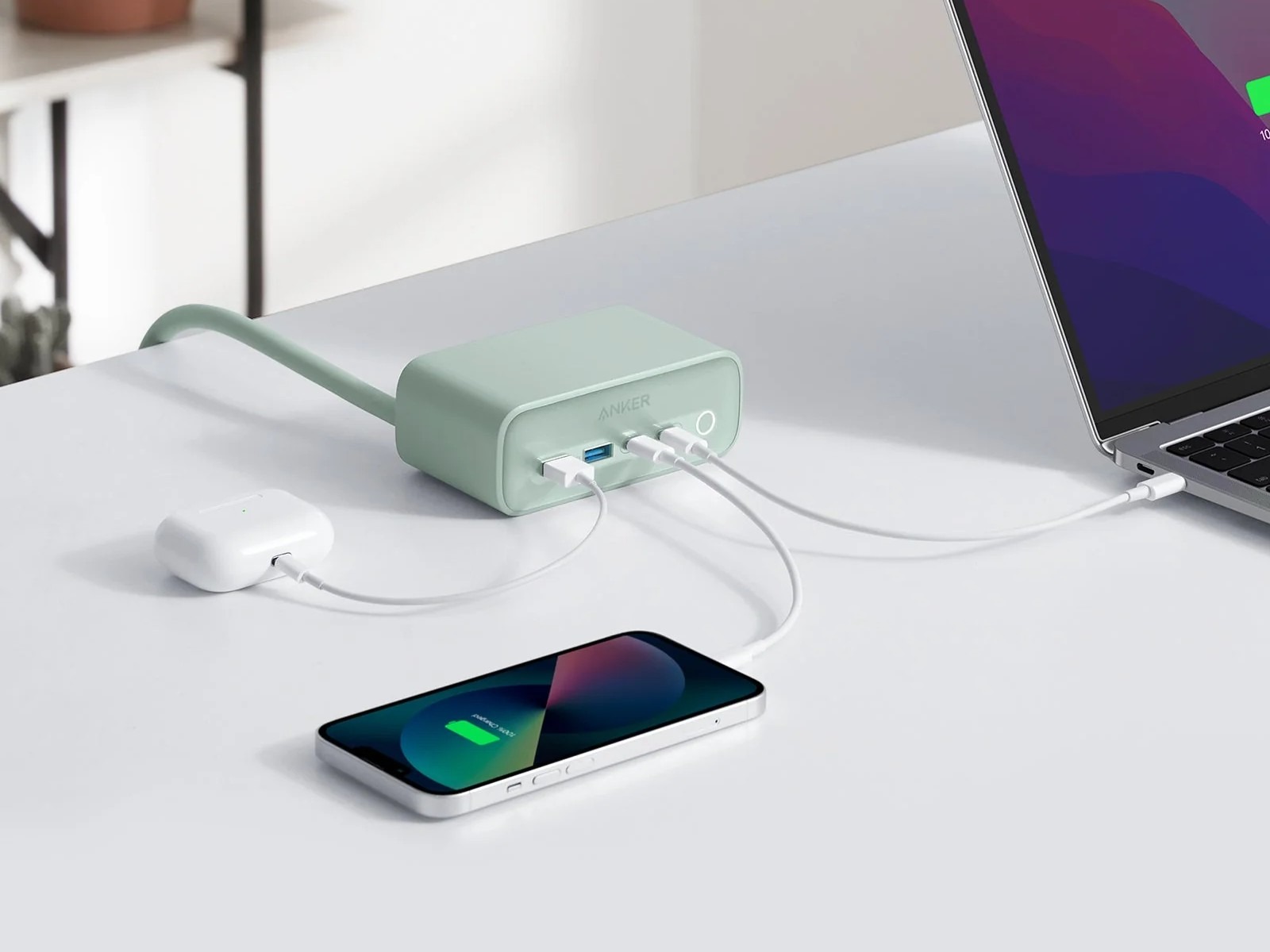 Anker 525 Charging Station (7-in-1) 67W Desktop Power Strip - Laat photo 3