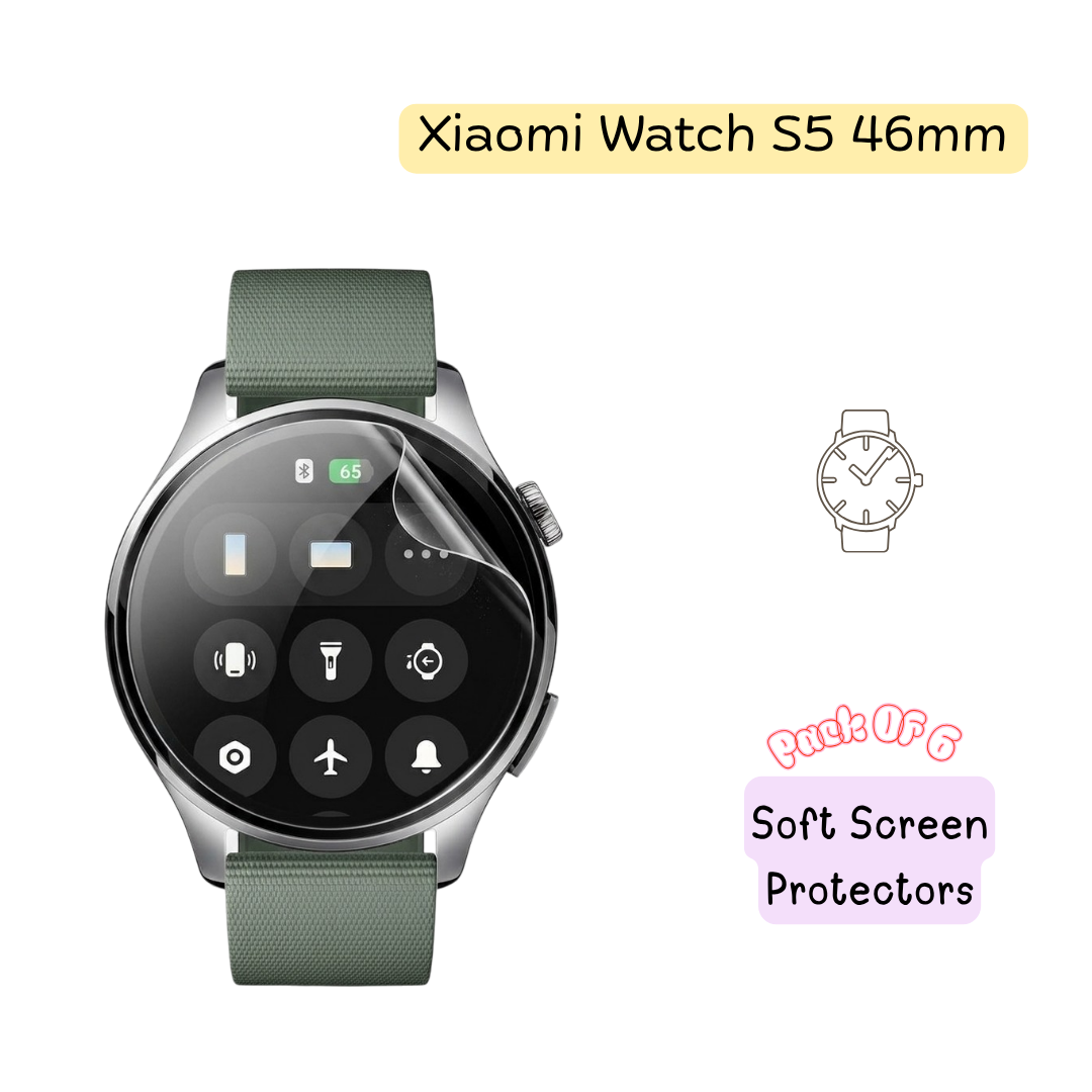 Xiaomi Watch S5 46mm Hydrogel Screen Protector - Pack of 6