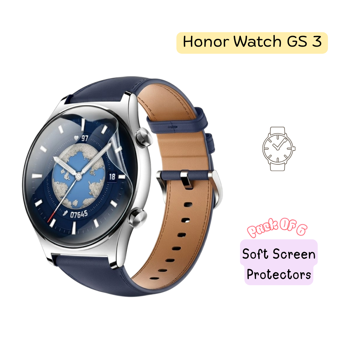 HONOR Watch GS 3 Hydrogel Screen Protector - Pack of 6