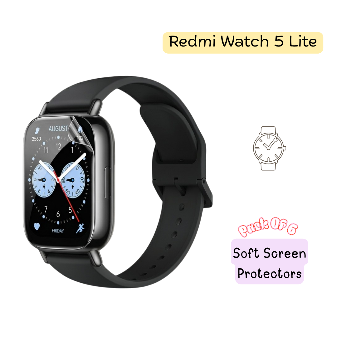 Redmi Watch 5 Lite Hydrogel Screen Protector - Pack of 6