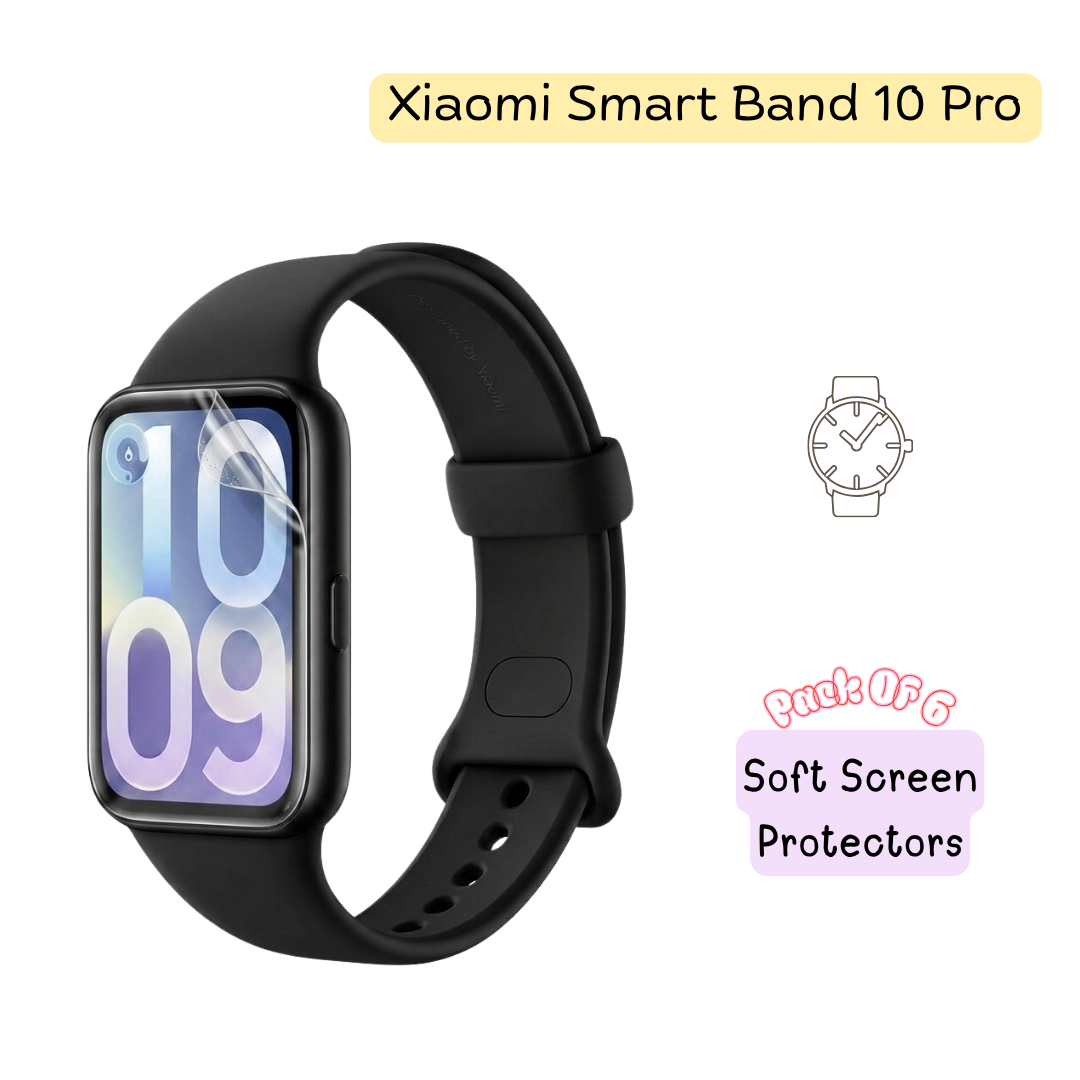 Xiaomi Smart Band 10 Pro Hydrogel Screen Protector – Pack of 6