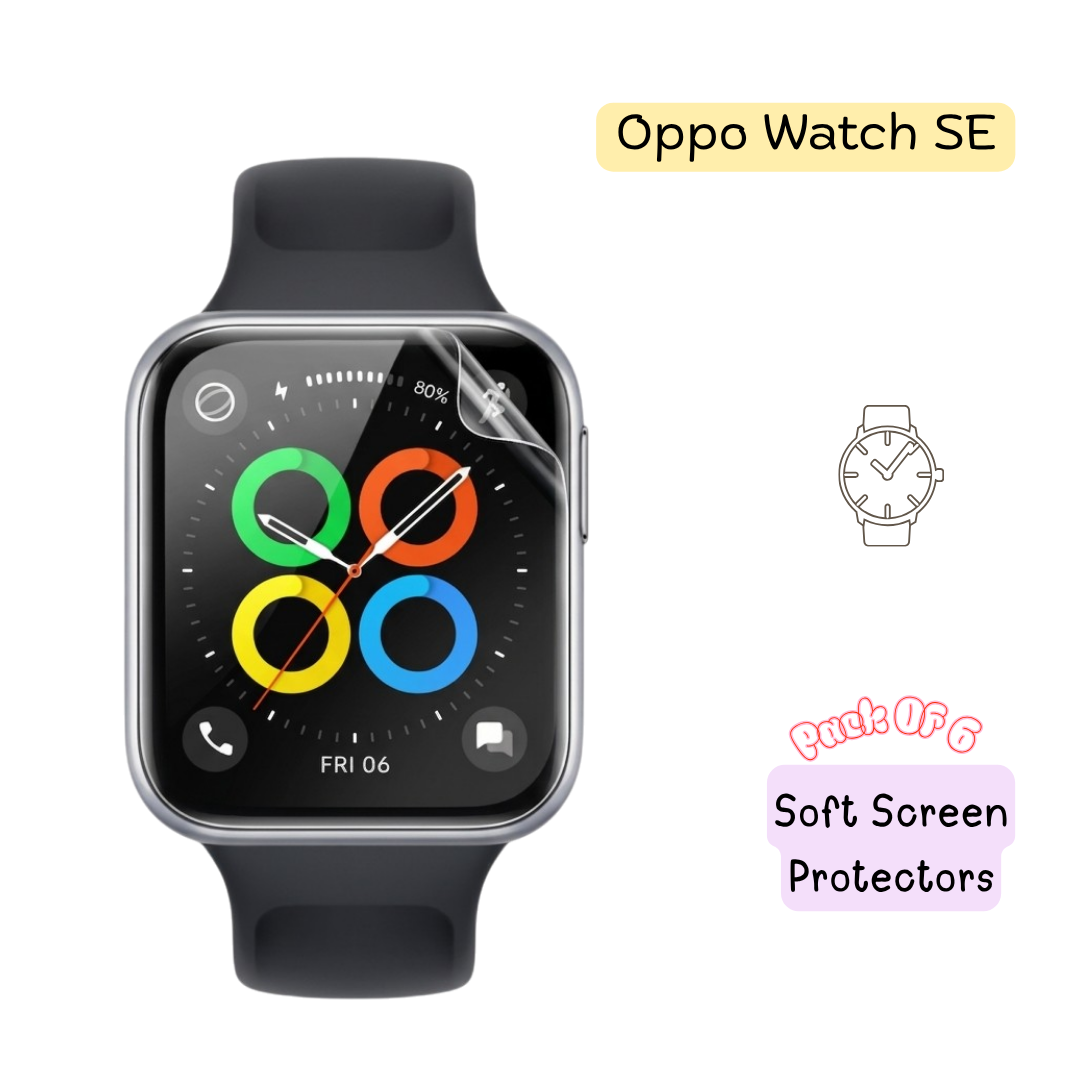OPPO Watch SE Hydrogel Screen Protector - Pack of 6