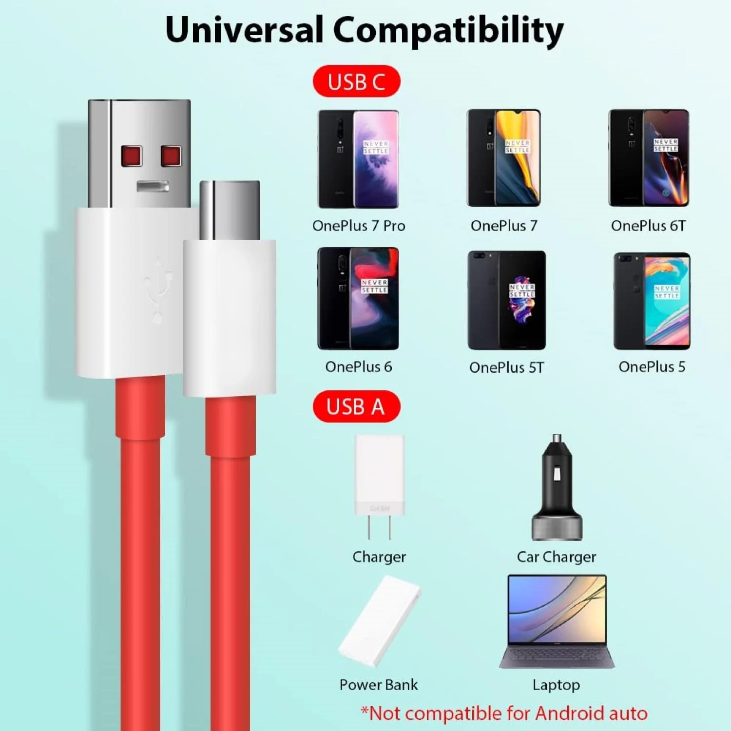 Oneplus Dash Cable (USB-A to USB-C Cable ) - Copy Cable photo 5