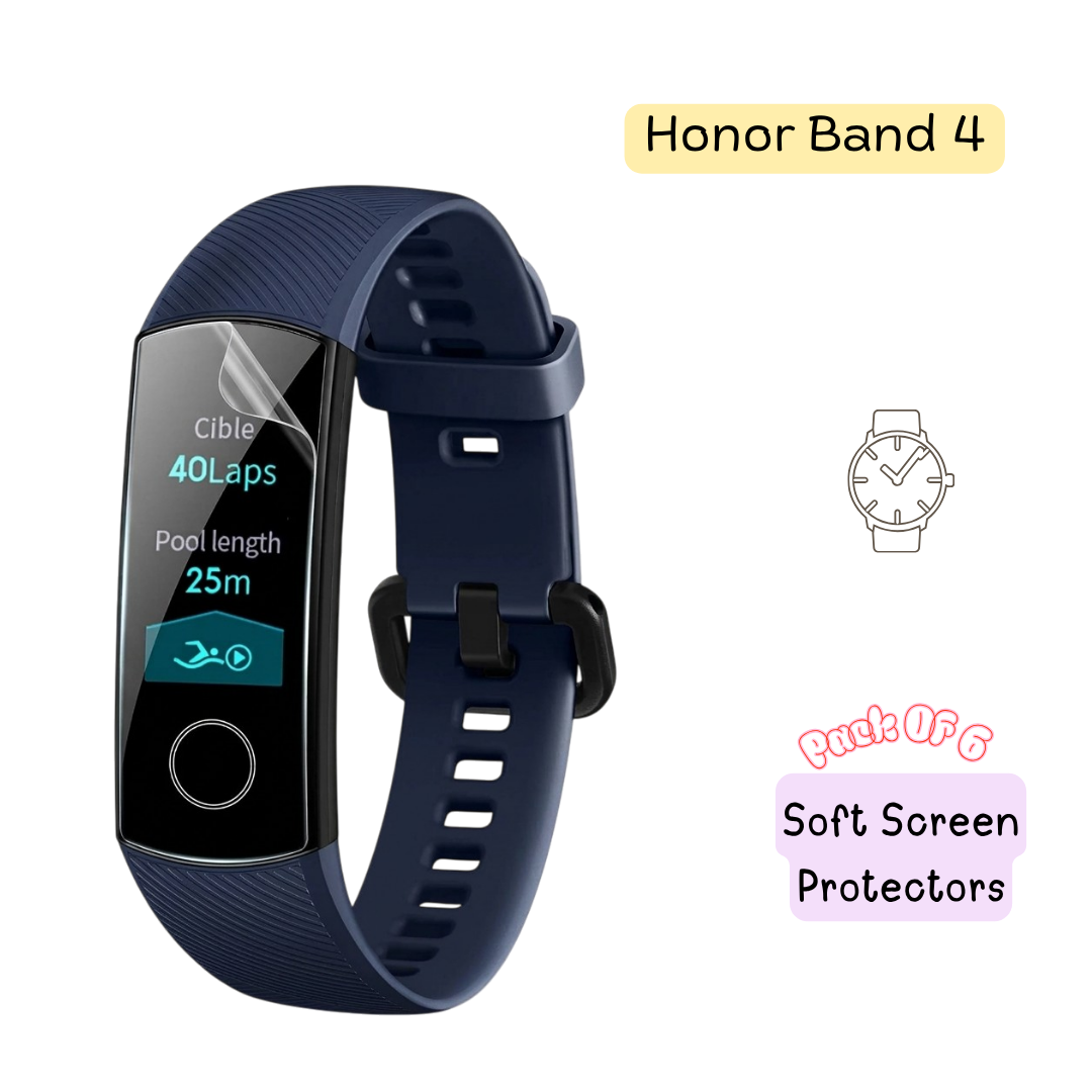 HONOR Band 4 Hydrogel Screen Protector - Pack of 6