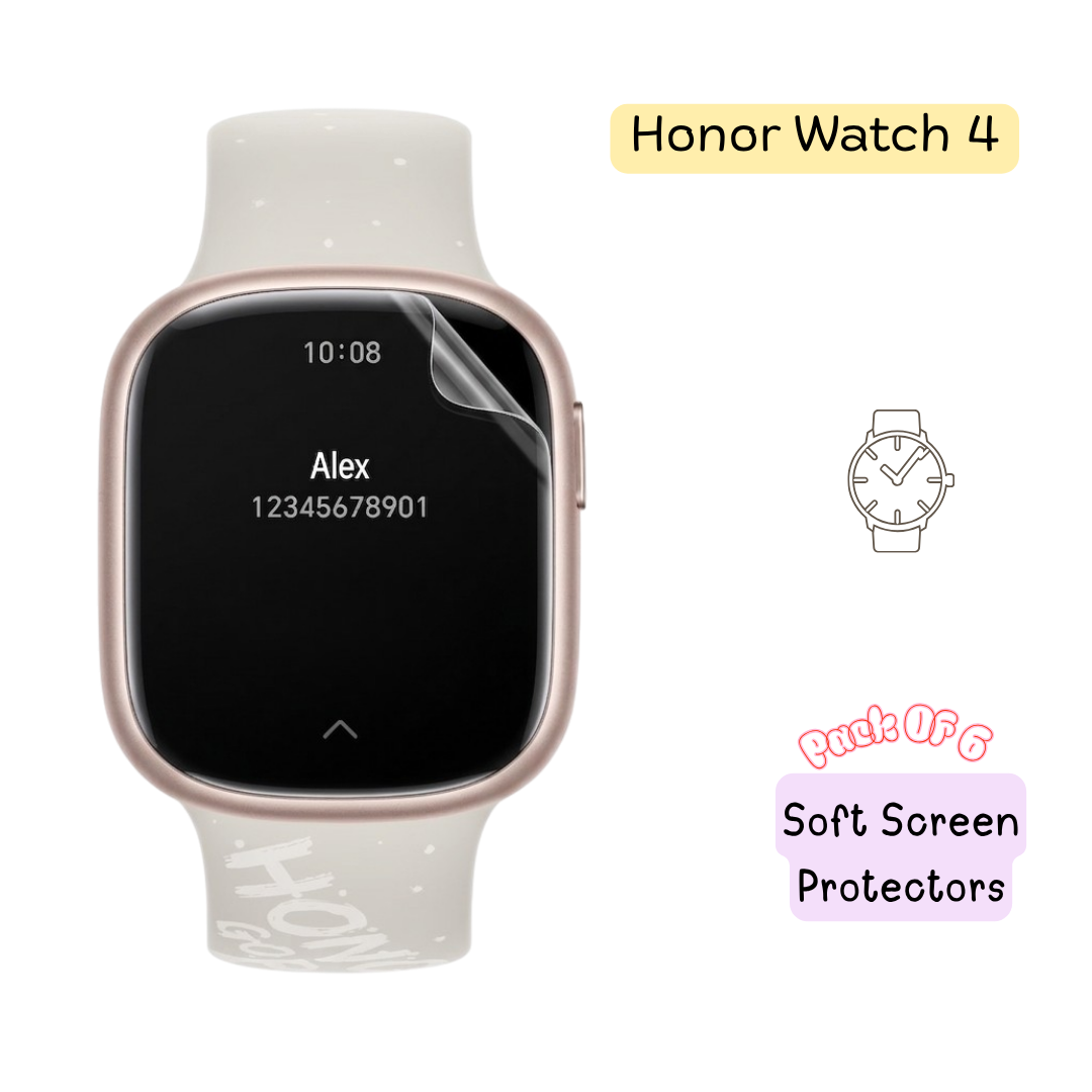 HONOR Watch 4 Hydrogel Screen Protector - Pack of 6