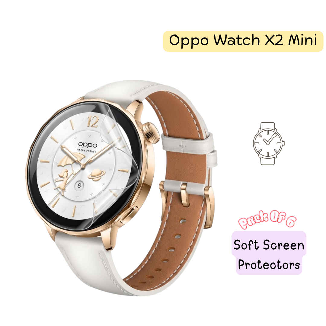 OPPO Watch X2 Mini Hydrogel Screen Protector - Pack of 6