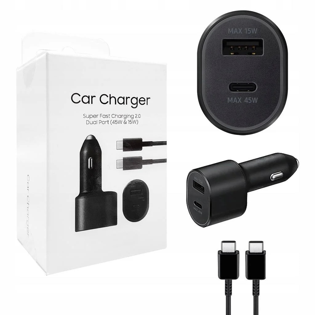 Samsung 45W Car Charger Dual Port USB-C & USB photo 2