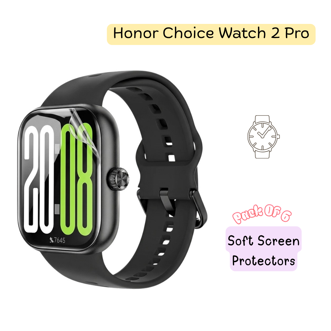HONOR CHOICE Watch 2 Pro Hydrogel Screen Protector - Pack of 6